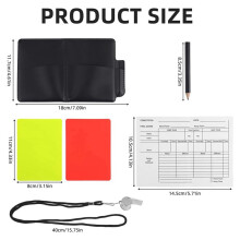 2X Soccer Referee Kit, Warning Football Referee Kit Include Yellow Red Cards, Loud Crisp Sound Whistle with Lanyard