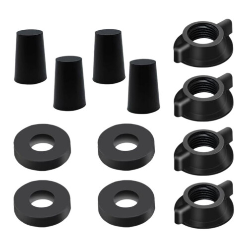 Replacement Kit for Berkey Water Filter System Elements - 8 Wing Nuts, 8 Washers & 8 Silicone Blocking Plugs 1
