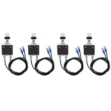 4X Disyuntor de Reinicio Manual con Botón Pulsador de 3 y 5 Amperios, Disyuntor Térmico de Disparo Automático, Cables de 18 AWG y Tapa Impermeable.