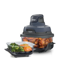 Ninja Crispi Air Fryer, Mikrovågsugn, Frys & Diskmaskinssäker, 4 QT & 6 Cup Glasbehållare