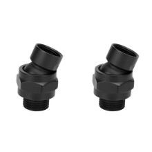 2X 360 Universal Shower Swivel Adapter Universal Connector Joint Fits Fixed Hand Held Rain Shower Heads