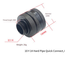 8PCS Hard Tube Fitting Kit for OD14mm Acrylic PETG Hard Compression Connector for Computer Water Cooling