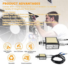 4X Interruttore Automatico con Pulsante di Ripristino Manuale da 3 AMP e 5 AMP, Interruttore Automatico Termico, Cavi 18 AWG e Cappuccio Impermeabile