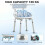 Homcom HOMCOM Shower Chair with Back, Adjustable Height, Enclosed Side Support 4