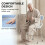 Homcom HOMCOM Shower Chair with Back, Adjustable Height, Enclosed Side Support 3