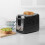 Progress Wave Textured 2-Slice Toaster Reheat Defrost Cancel Crumb Tray Black 6