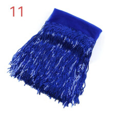 (Royal blue) NEW 10Y Sequin Fringe Trim Tassel Glitter Lace Fringes for Dance Clothes Dress