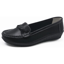 Mocasines Zapatos tipo mocasín para Mujer Elegantes Cómodos Transpirables Negros 40 EU — calzado oficina mujer