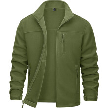 Veste polaire pour homme zippée chaude légère respirante verte XL — pull randonnée homme, micro polaire sport