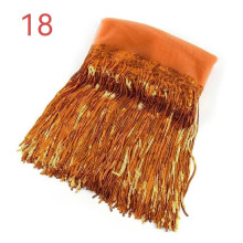 (Orange) Sequin Fringe Trim Tassel Glitter Lace Fringes for Dance Clothes Dress 10Y NEW