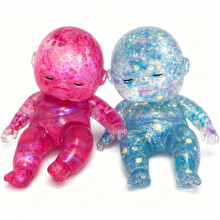 2PCS Baby Squishy Glitter Slow Rising, Squishy Babies Sensory Fidget for Stress Relief, Soft Cute Squeeze