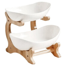2 Layer Fruit Plate Home Living Room Plastic Snack Dish Modern Dried Fruit Basket Candy Dish Cake Stand