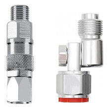 1pcs 1/4-Inch 360 Degrees Swivel Connector & 1pcs 235486 7/8-Inch Thread Airless Paint Spray Gun Joint(1+1PK)