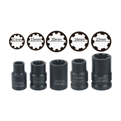 17Pcs Master Brake Caliper Tool Set Includes Brake Pad & Caliper Screw Disassembly Sleeves for 2