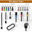Bit Holder,11P Drill Bit Holder Keychain/3P Impact Drill Sockets Adapter/3P 1/4''Quick Hex Shank/ 105Right Angle Driver 5