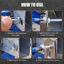 Jack Car Metal Screw,for Installation License Plates,Hollow Wall Iron Skin ,M4-20, M4-25, M5-25, M6-25 Metal Nut A