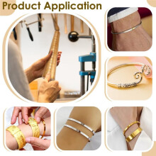 Juego de Mandril Medidor de Pulseras con Martillo de Hierro, Mandril Redondo de Acero Inoxidable para Pulseras, Herramienta para Hacer Joyas.