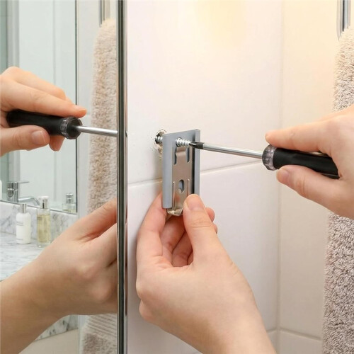 Heavy Duty Adjustable Mirror Clips Set for Wall Mounting, 8 Pack, 2 X 1.3 Inches 1