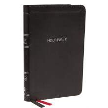 NKJV Thinline Bible Compact Leathersoft Black Red Letter Comfort Print