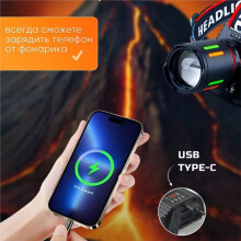 Powerful Flashlight USB Rechargeable LED Headlamp Phone Charging Light Fishing Lantern Light