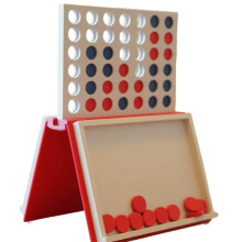 PlayBook'D Four in A Row, Unique Board Game for Family & Stress Relief, Parent-Child Interaction Strategy Game