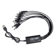 Guitar Pedal Power Supply Portable Pedal Power Supply with 8 Isolated  Outputs for 9V Effect Pedal Board USB Input