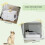 Kattenbakmeubel met verstelbare scheidingswand, wit 4