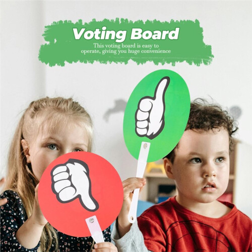 10 Pcs Classroom Voting Paddles, Interactive Handheld Judging Boards for Schools 1