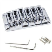 6 String Guitar Bridge Fixed Hardtail Bridge for Electric Bass Guitar Replacement Part