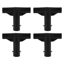 Trampoline Pole Covers T-Tube Connectors, Black Plastic Trampoline Net Poles Connectors for Top Pole & Net Connection