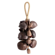 Seed Shell Shaker Percussion Instrument 3 Kinds of 33 Natural Nut Shells for Sound Healing Mindfulness Meditation