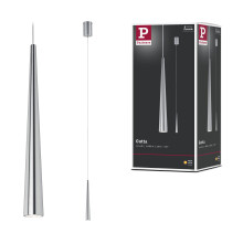 Paulmann 70929 Gutta LED pendant luminaire incl. 1x7 watt pendant lamp brushed aluminium ceiling lamp metal warm white 2700 K