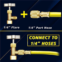 US Standard-R134A Can Tap, Self-Sealing and Puncture Style Refrigerant Can Tap Valves with Refrigerant Tank Adapters