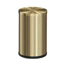 (9L Gold) Stainless Steel Garbage Can With 9l Capacity - Durable And Rust-proof-hy