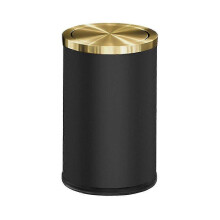 (9L Black Gold) Stainless Steel Garbage Can With 9l Capacity - Durable And Rust-proof-hy