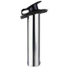 (15 Degree, Silver) 90 Degree Fishing Pole Stand Stainless Steel Embedded Mount Fishing Rod Holder compatible with Boat Accessories Marine
