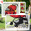 Poussette pliable Oxford rouge pour petits chiens et chats 4