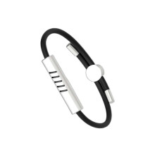 (Black) Silicone Mosquito Repellent Bracelet with 6 Replacement Sticks for Adults, Kids & Babies