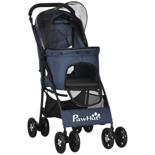 Poussette pliable pour animaux de compagnie avec coussin pour petits animaux