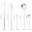 20Pcs Silver Dinnerware Set Stainless Steel Dinner Steak Knife Fruit Fork Spoon Cutlery Set Kitchen Tableware Silverware 6