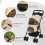 Poussette pliable Oxford Khaki pour petits animaux de compagnie 6