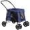 Poussette pliable bleue pour chiens de petite et moyenne taille 1