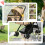 Poussette pliable marron clair pour petits chiens et chats 7