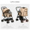 Poussette pliable marron clair pour petits chiens et chats 8