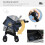 Poussette pliable pour animaux de compagnie avec coussin pour petits animaux 4