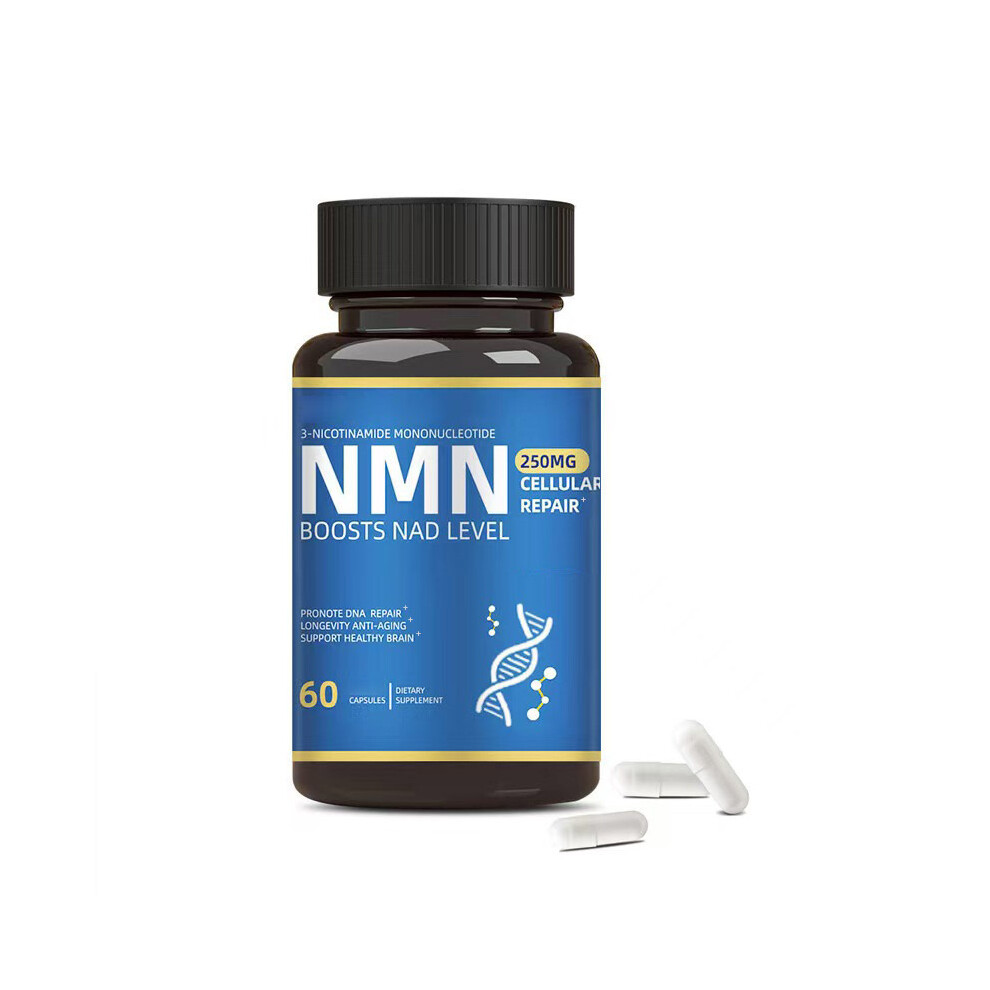 (3PCS) NMN 250mg Capsules 60 Count - Nicotinamide Mononucleotide Cellular Wellness NAD+ Support Supplement