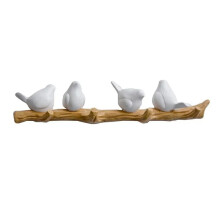 Wall Decorations Living Room Hanger Resin Bird Key Hook Kitchen Coat Clothes Towel Hat Handbag Holder,A