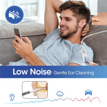 Aspirador de Cera de Ouvido Elétrico com Sucção Nasal para Adultos e Crianças, Ideal para Infecções de Ouvido Causadas Pela Natação.