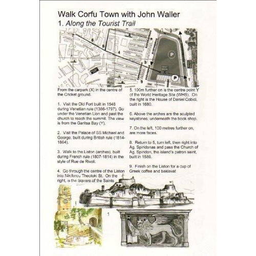 Corfu Town Walks by John Waller Paperback Book