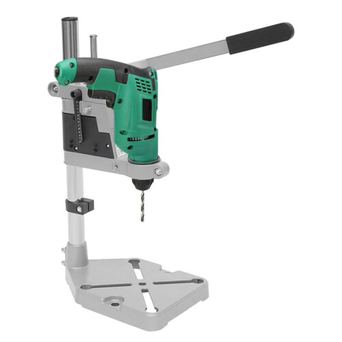 Universal Bench Drill Press Stand, 38-42mm Clamping Diameter, Adjustable Vertical Table for Workbench with Repair Tool 1